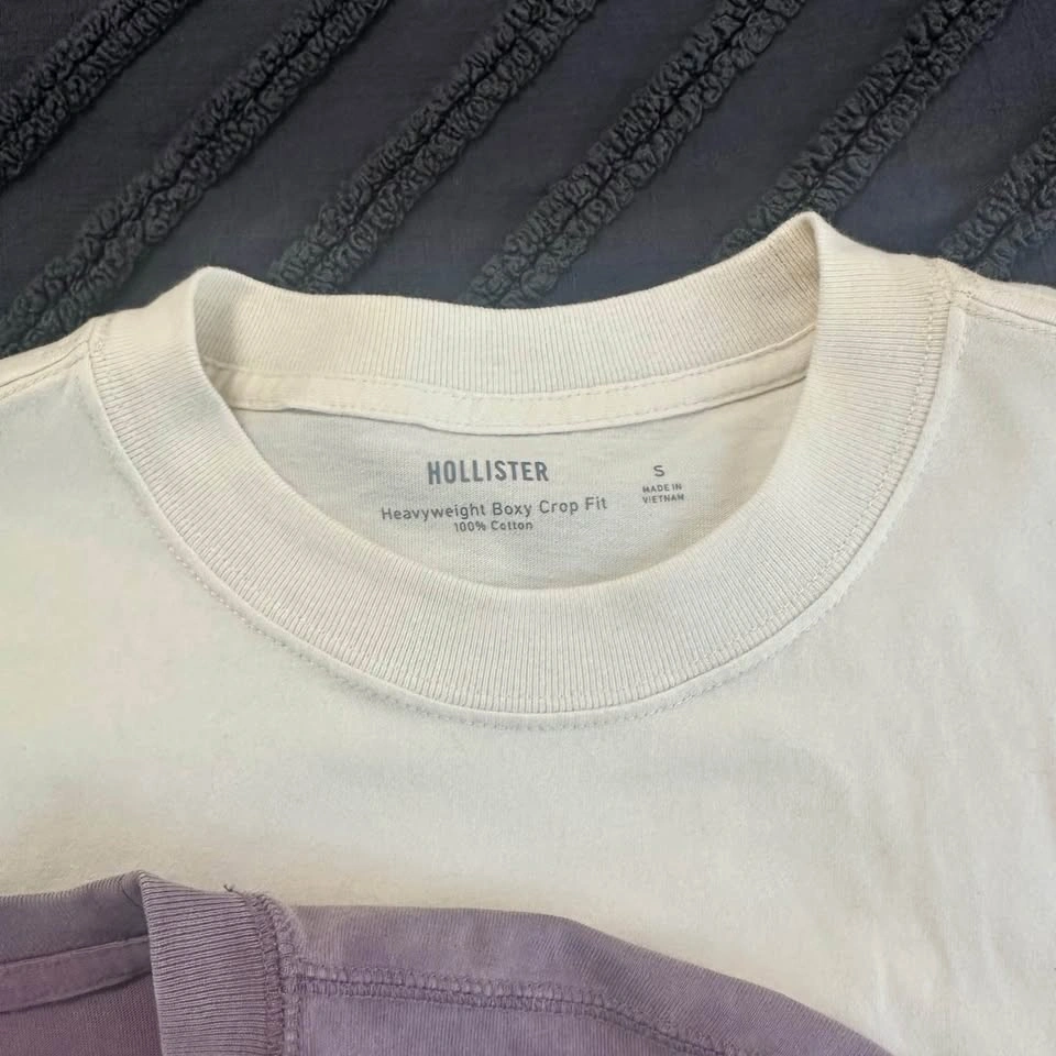Hollister Boxy Crop Washed Tees (XS & S) - photo 2