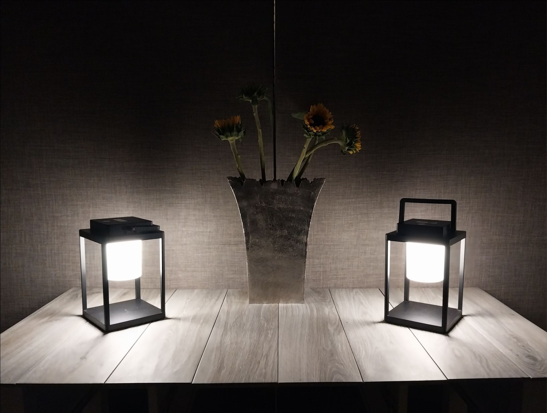 Set of 2 BRIMMEL Outdoor Lanterns / Rechargeable LED Table Lamps - photo 4