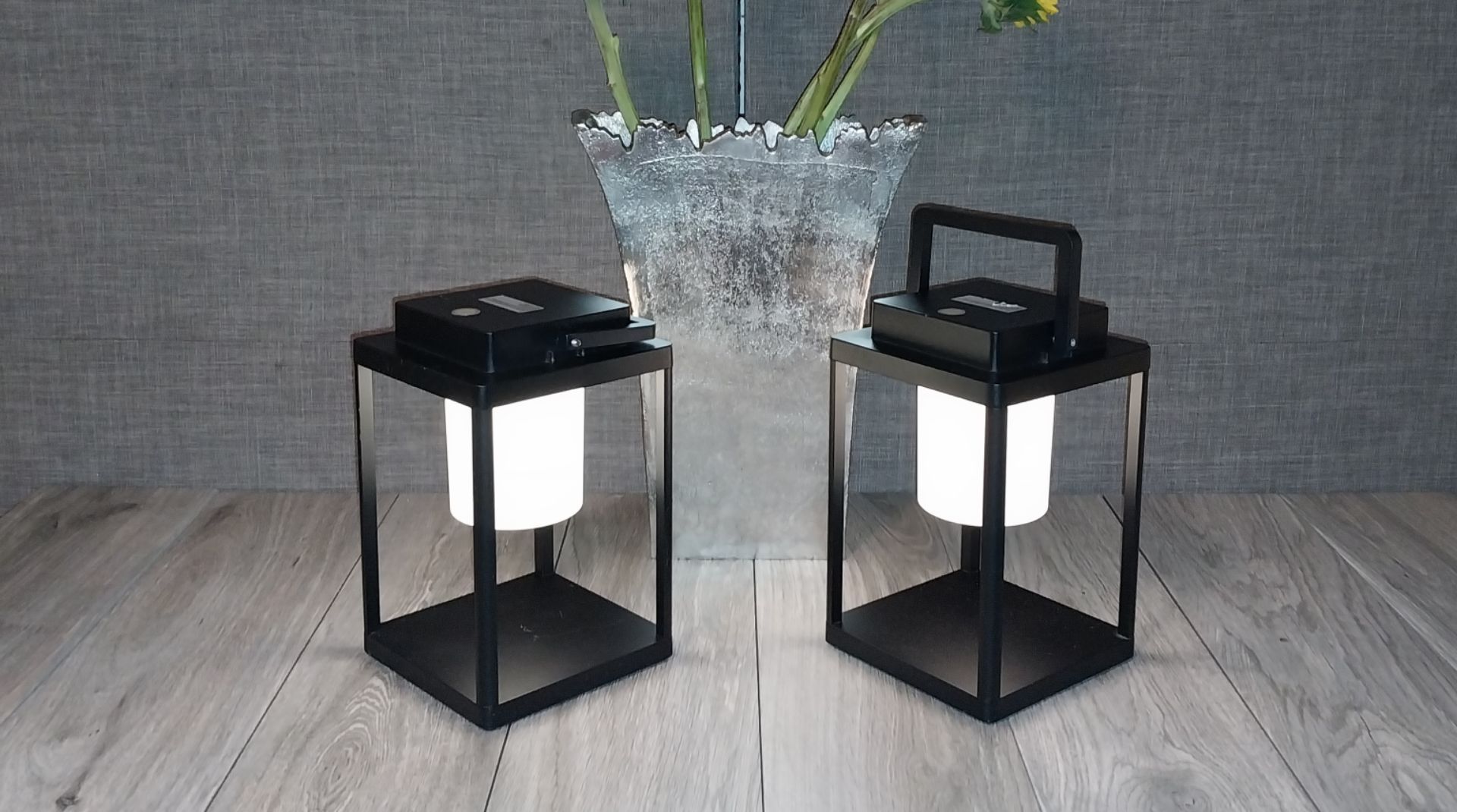 Set of 2 BRIMMEL Outdoor Lanterns / Rechargeable LED Table Lamps - photo 5