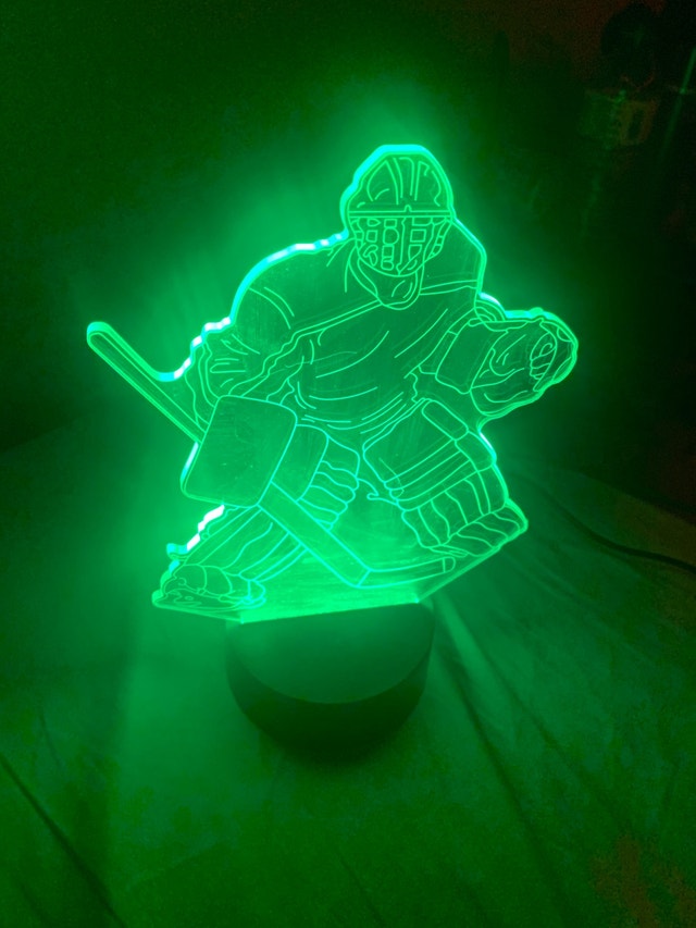 LED hockey goalie night light - photo 2