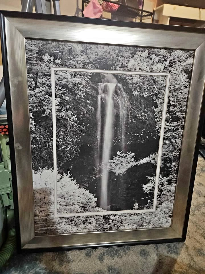 Free B&W Framed Waterfall Print