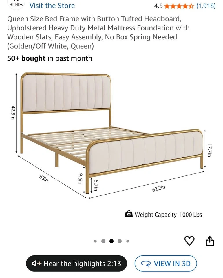 Queen Bed Frame with Storage and Mattress - photo 4