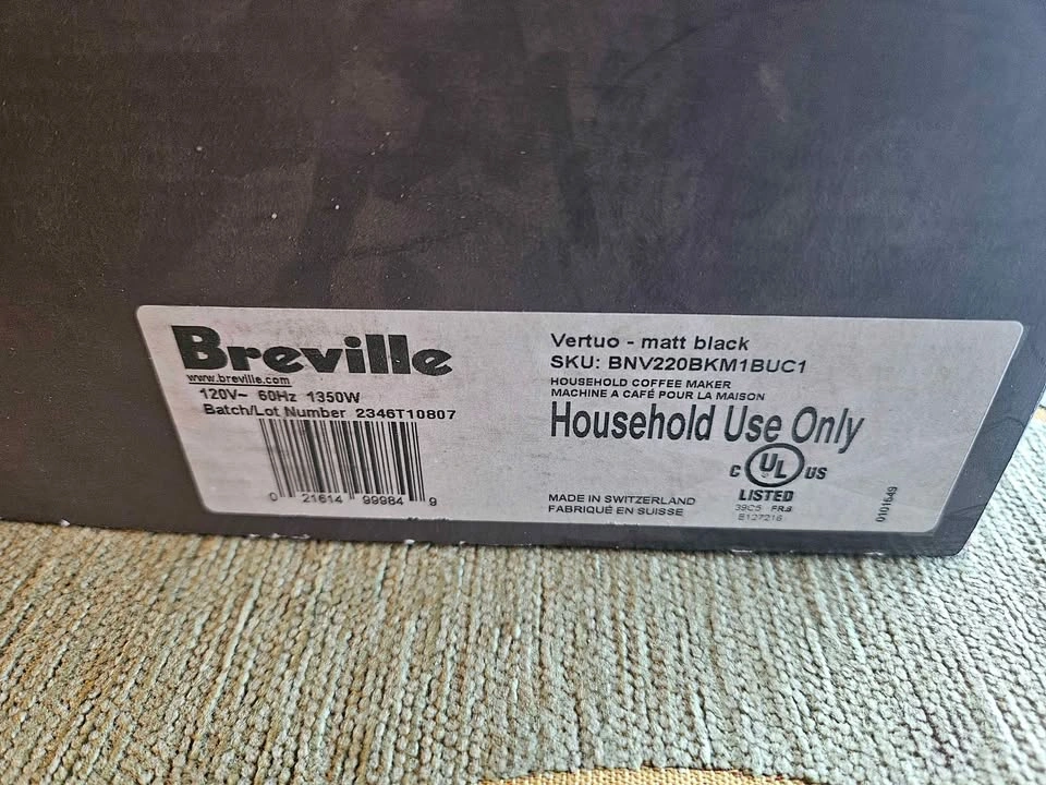 Nespresso Vertuo Breville Coffee Machine - Matt Black - photo 2