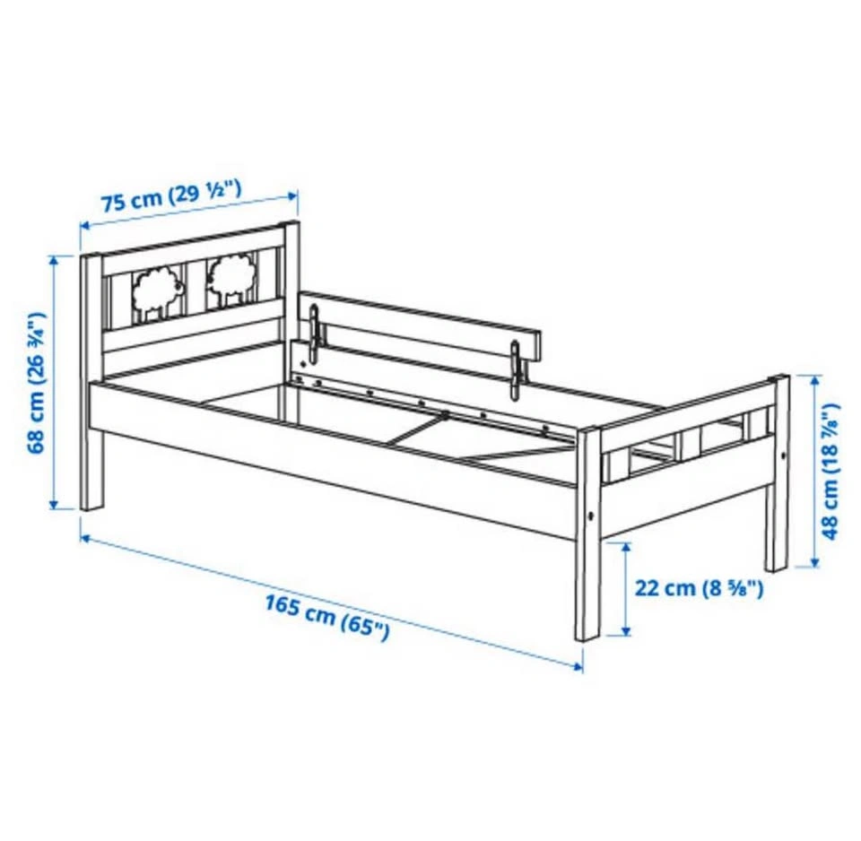 White Wooden Bed Frame Headboard Footboard - photo 4