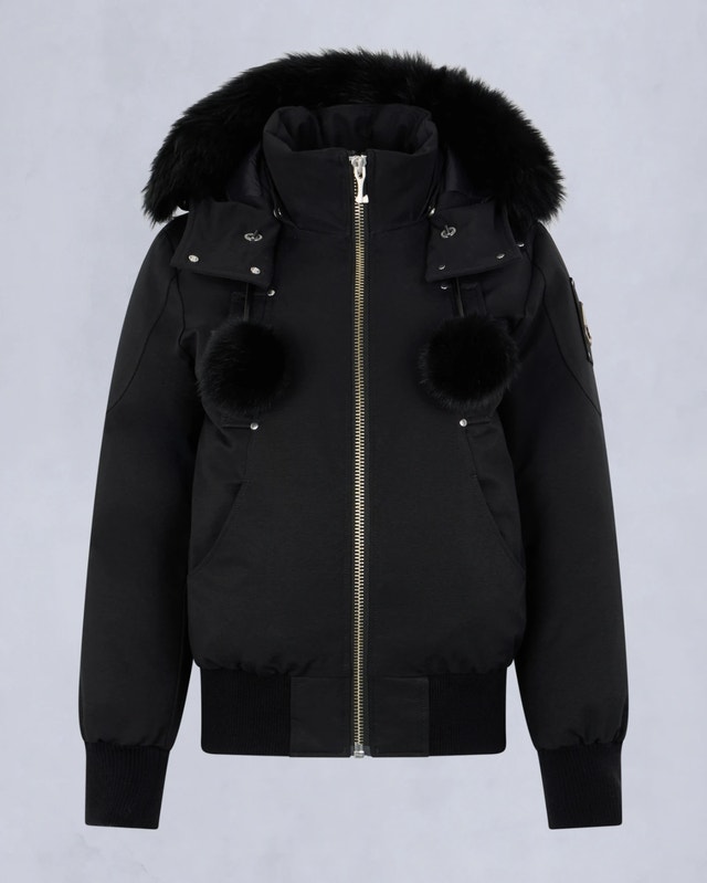 Moose Knuckles Debbie Bomber – Black (Size L) – Brand New