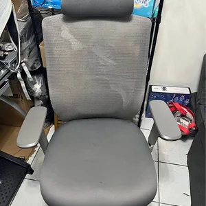 Grey Mesh Ergonomic Office Chair with Headrest