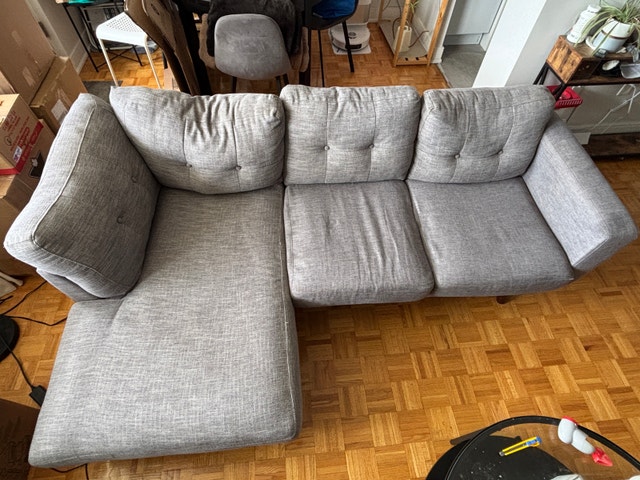 Structube Grey Sectional Sofa