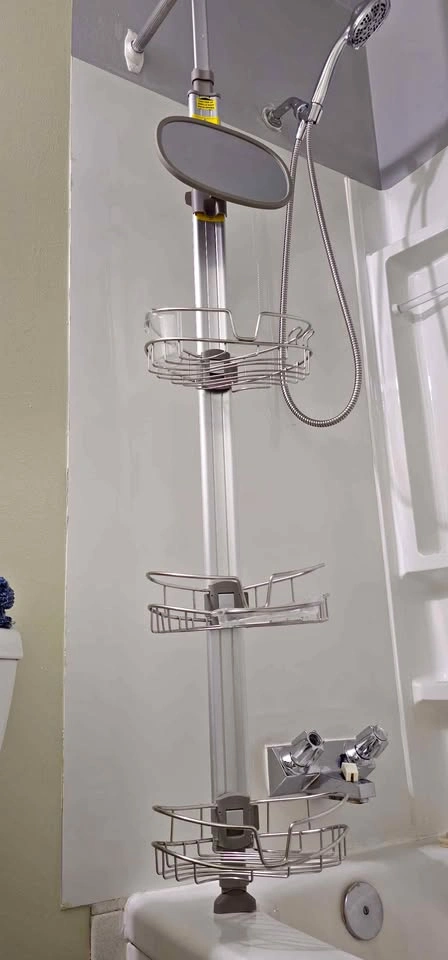 Artika Neptune Tension Rod Shower Caddy with Mirror