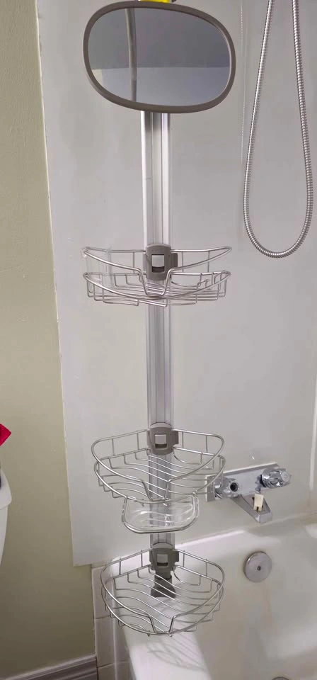 Artika Neptune Tension Rod Shower Caddy with Mirror - photo 2