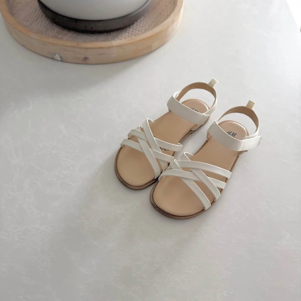 H&M Girls Cream Strappy Sandals (Size 1) - photo 3
