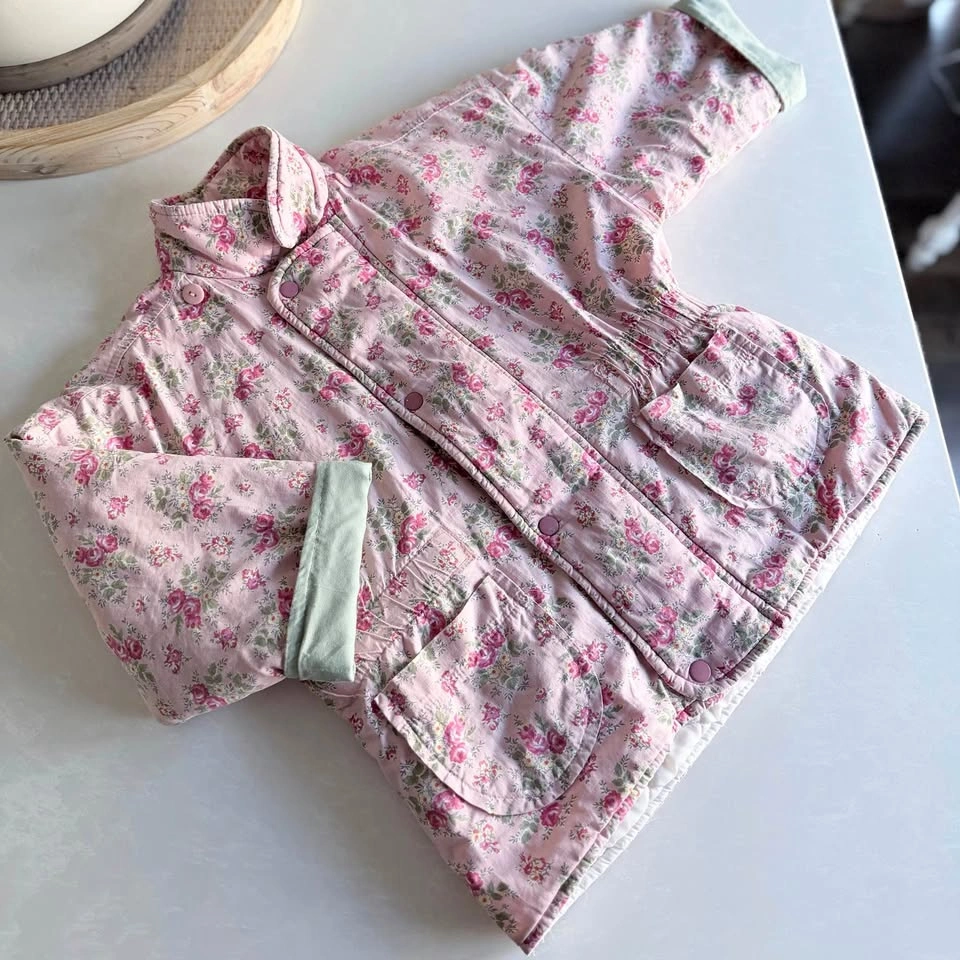 Kids Floral Quilted Jacket (Size 3)