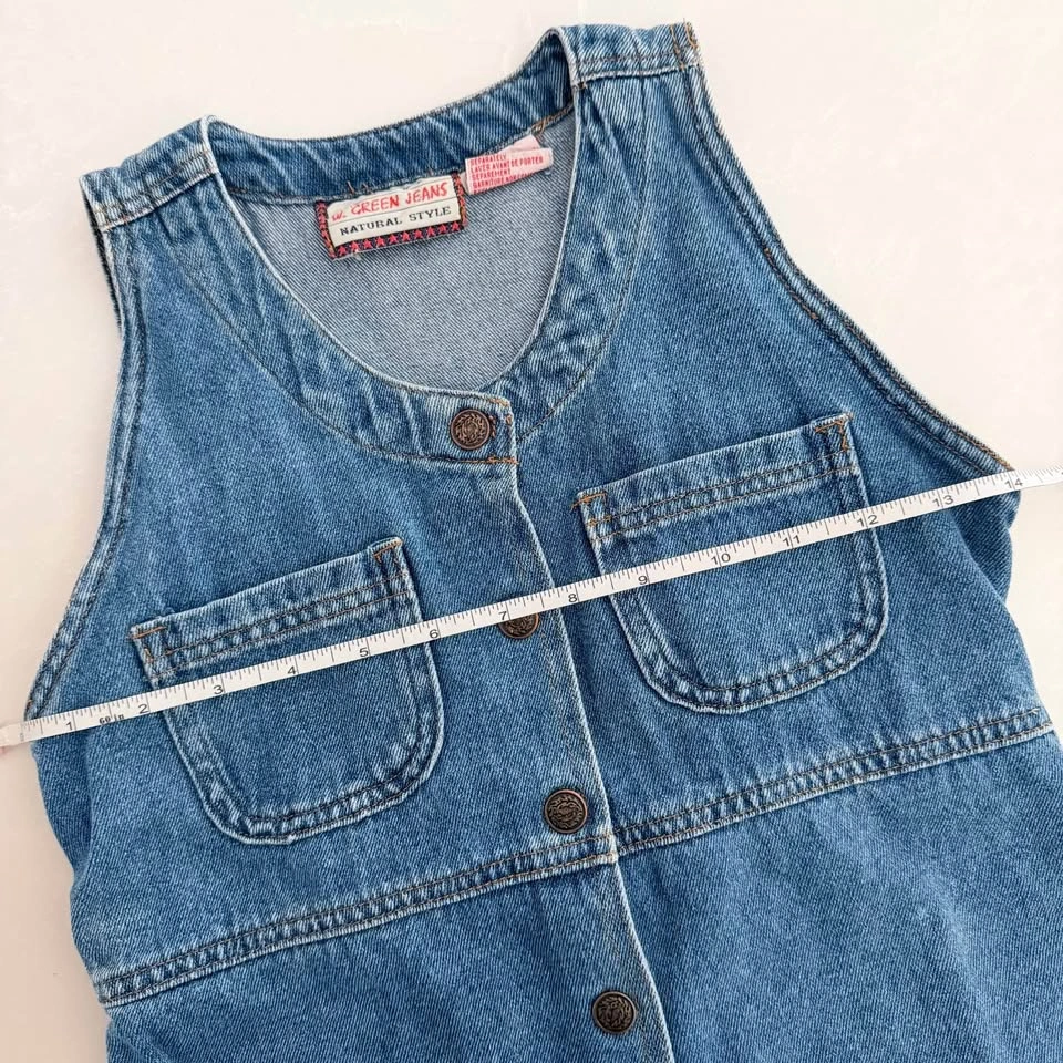 Vintage W. Green Jeans “Natural Style” Girls (Size 8) Denim Dres - photo 4