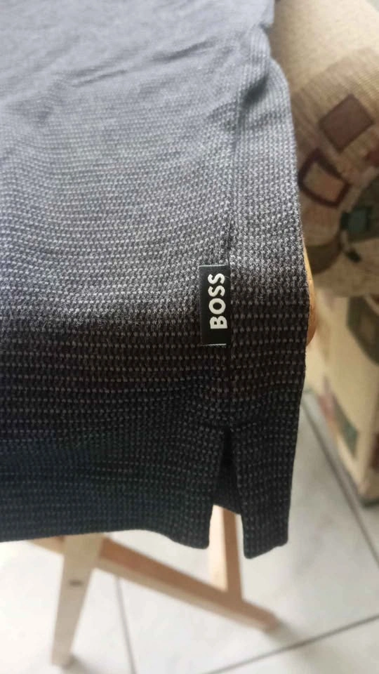 BOSS Men's Dark Grey/Black Micro-Pattern T Shirt Size XXL NEW - photo 3