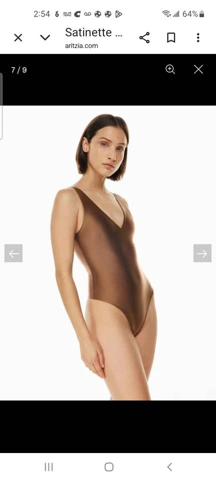 Aritzia Babaton Satinette V-Neck Bodysuit - photo 2