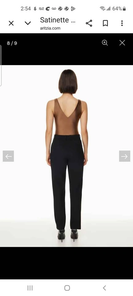 Aritzia Babaton Satinette V-Neck Bodysuit - photo 3
