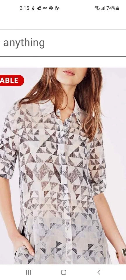 Button-Up-Tunic -BCBGMAXAZRIA