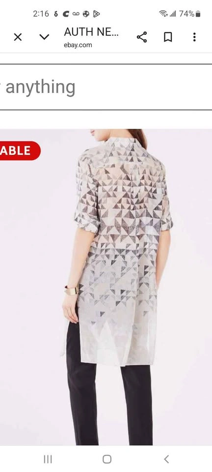 Button-Up-Tunic -BCBGMAXAZRIA - photo 2