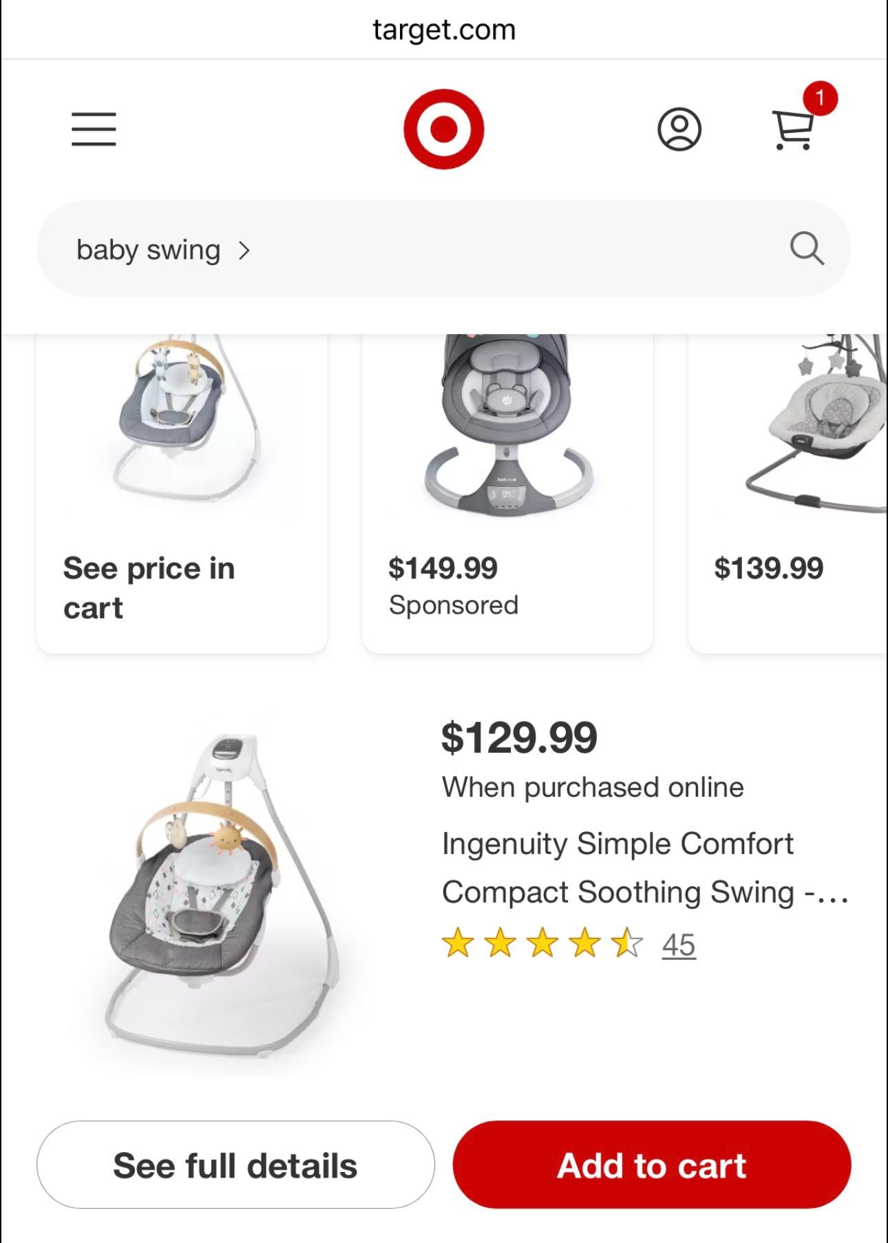 Baby Swing BRAND NEW (box unopened) - photo 2