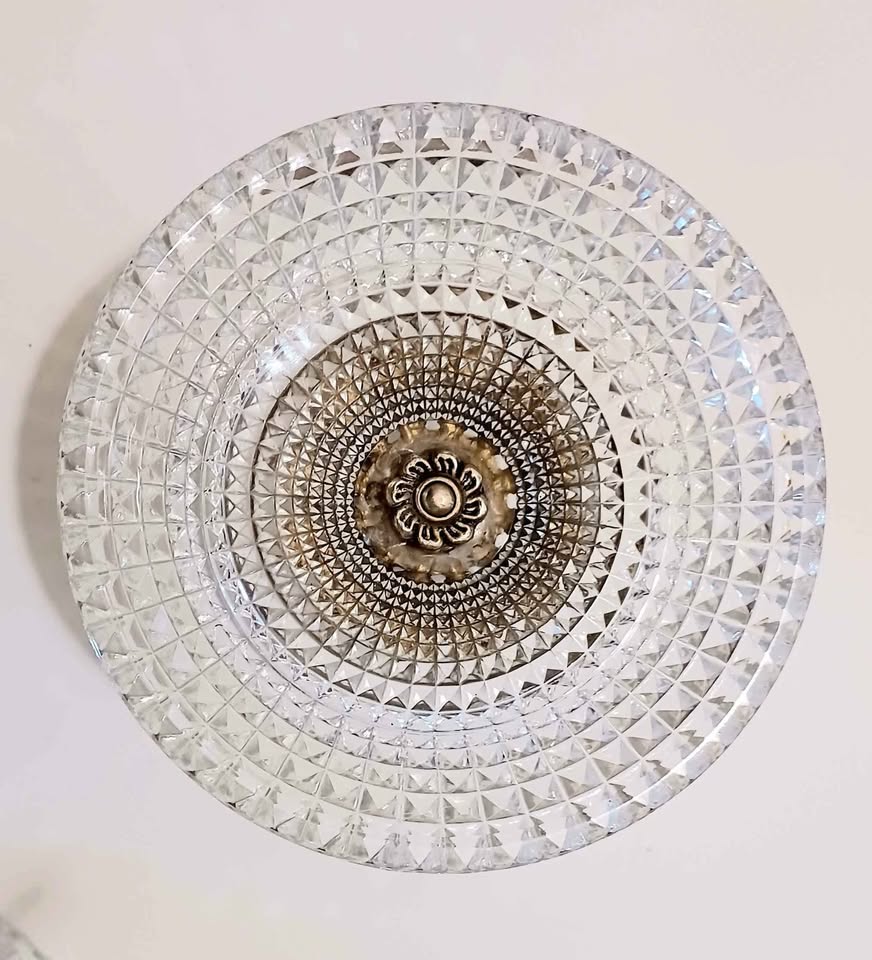Vtg. Hollywood Regency Crystal Bowl - photo 5