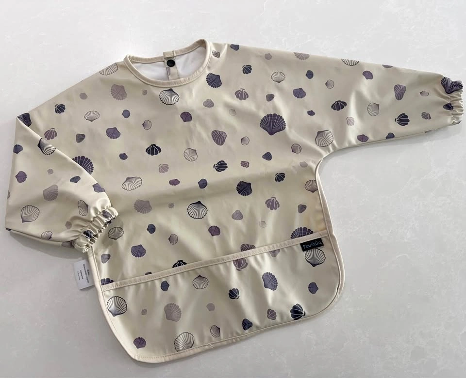 Sea Shell, Long Sleeved Weening Bib (6-36months)