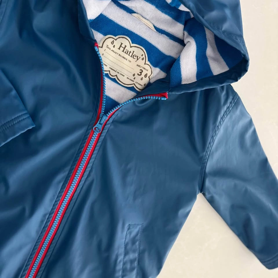 Hatley Kids Navy Zip-Up Rain Jacket - photo 3