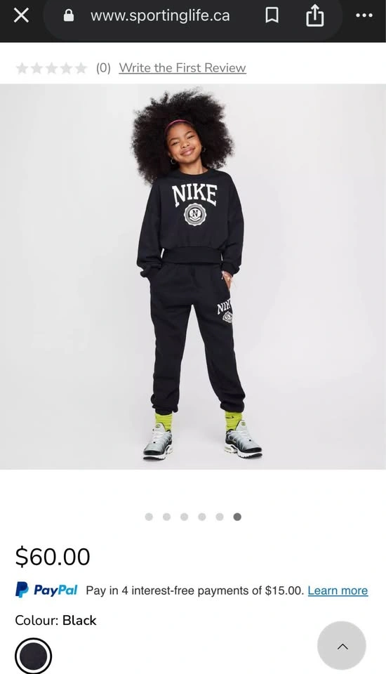 Nike Girls Sportswear Club French Terry Crew Sweatshirt (Size XS - photo 5