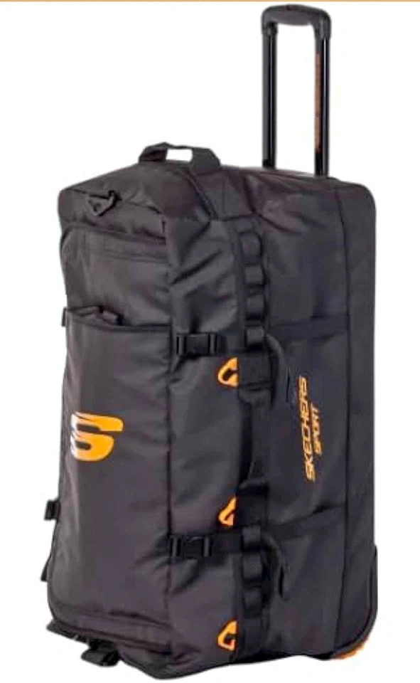 Rolling Sports Duffel Bag with Wheels & Backpack Straps