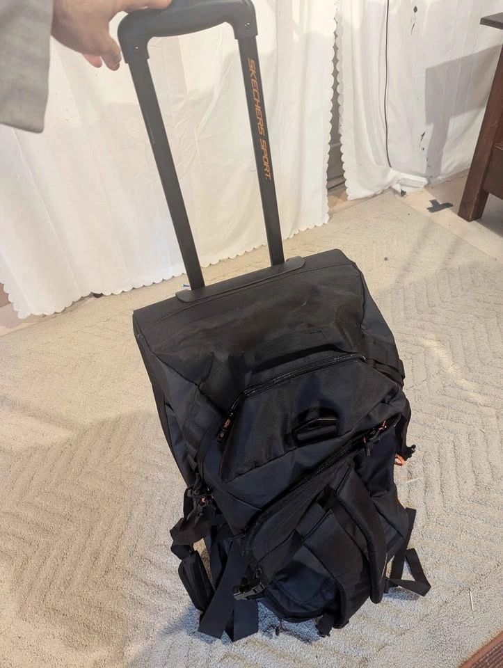 Rolling Sports Duffel Bag with Wheels & Backpack Straps - photo 2