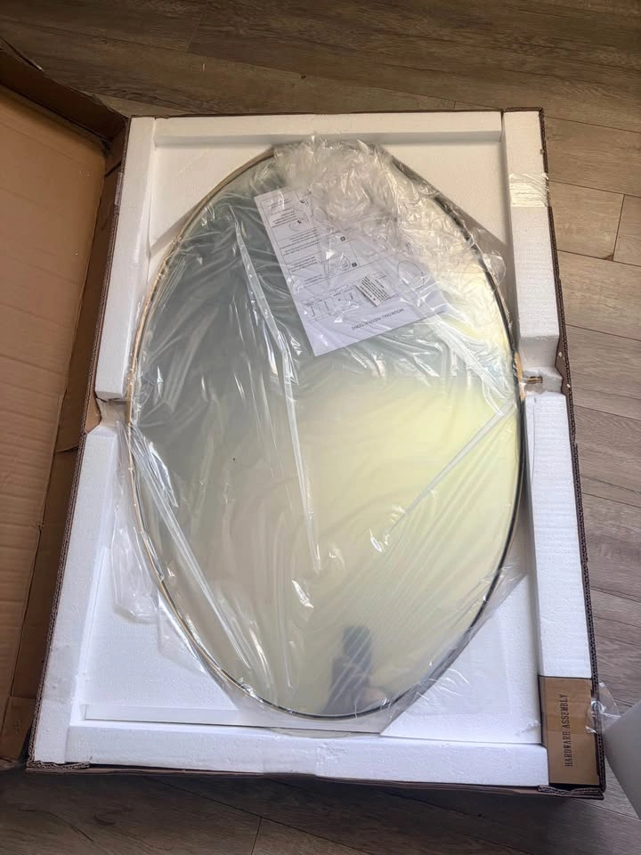 New- 22x34” Gold Oval Pivot Mirror - photo 2