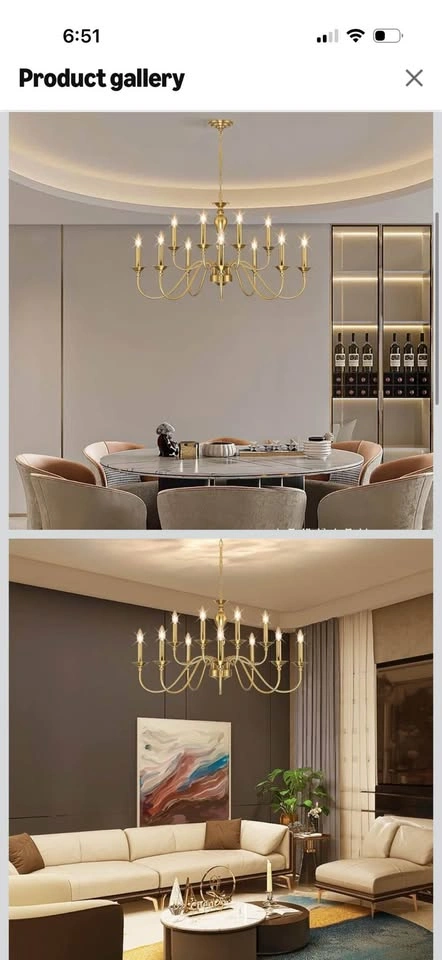 New- Gold 12 Light Chandelier - photo 3
