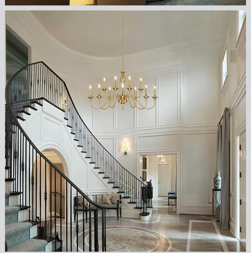 New- Gold 12 Light Chandelier - photo 4