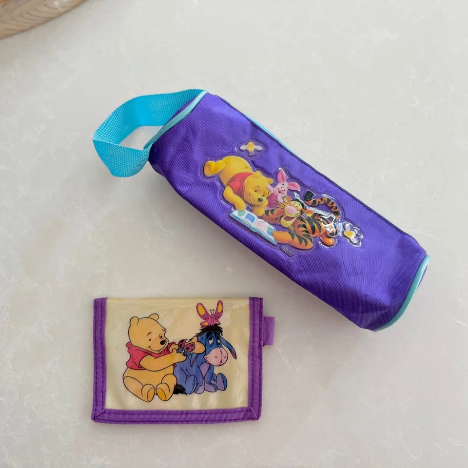 Vintage Disney Winnie The Pooh Kids Wallet + Pencil Case