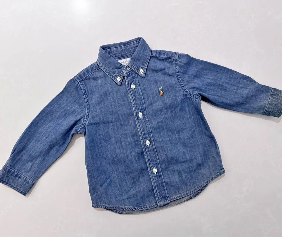 Ralph Lauren Boys Cotton Denim Shirt (18M)