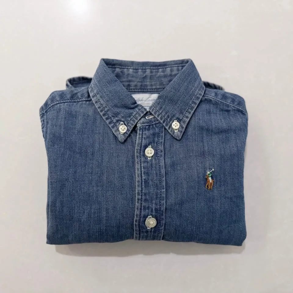 Ralph Lauren Boys Cotton Denim Shirt (18M) - photo 2