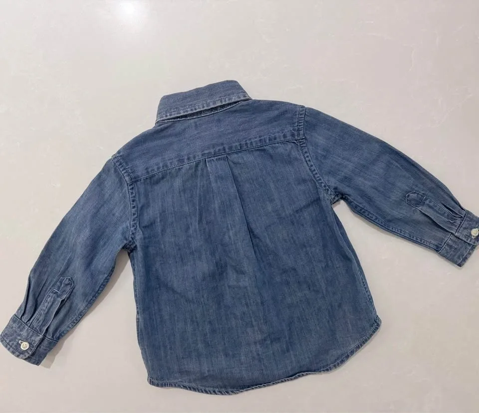 Ralph Lauren Boys Cotton Denim Shirt (18M) - photo 3