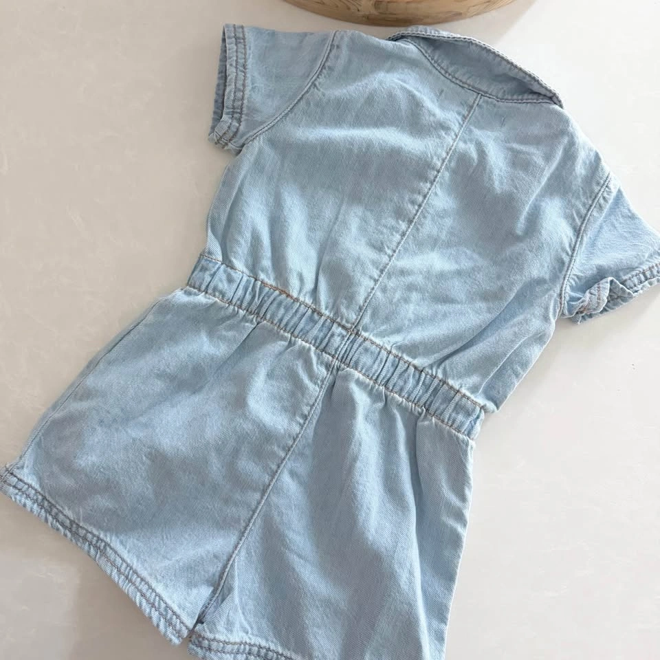 Zara Kids Denim Playsuit w/ Button Enclosure (Brand New w/ tags) - photo 2