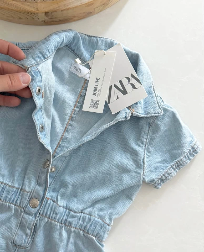 Zara Kids Denim Playsuit w/ Button Enclosure (Brand New w/ tags) - photo 4