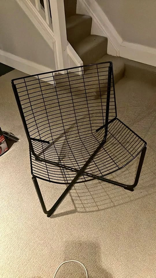 IKEA SKALBODA Black Wire Lounge Chair