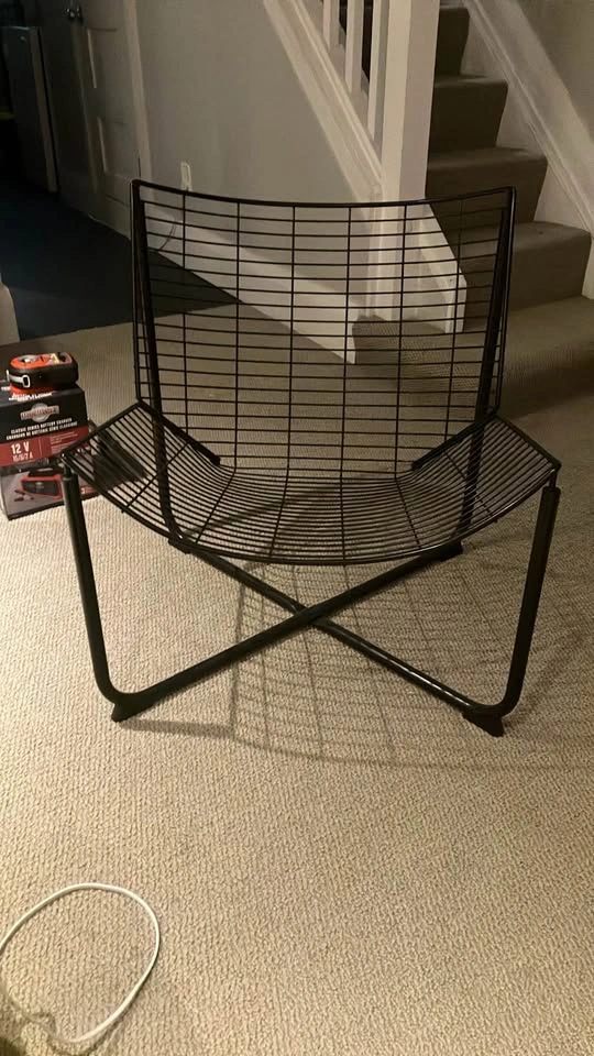IKEA SKALBODA Black Wire Lounge Chair - photo 2