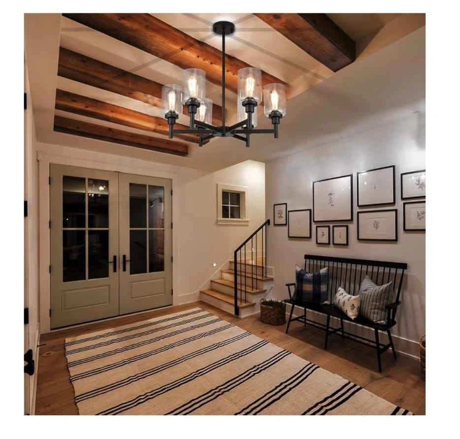 Brand NEW Black 6-Light Farmhouse Chandelier - photo 2