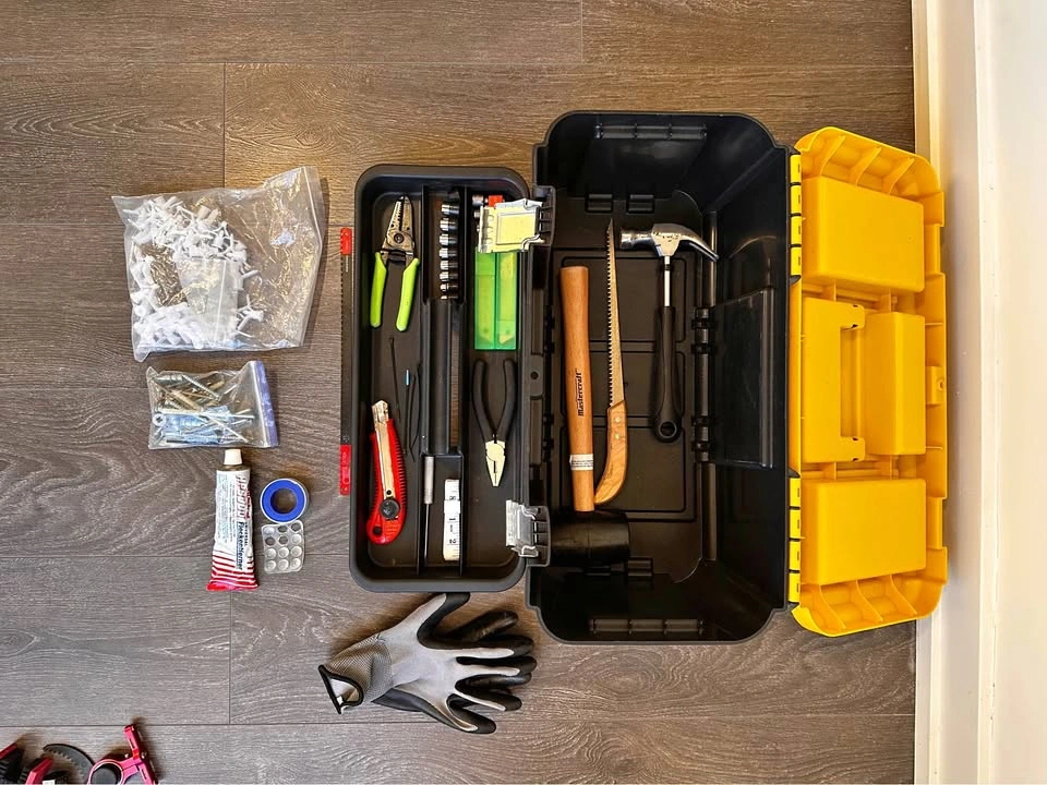 Toolbox + Essential Home Maintenance Tools – Complete Set