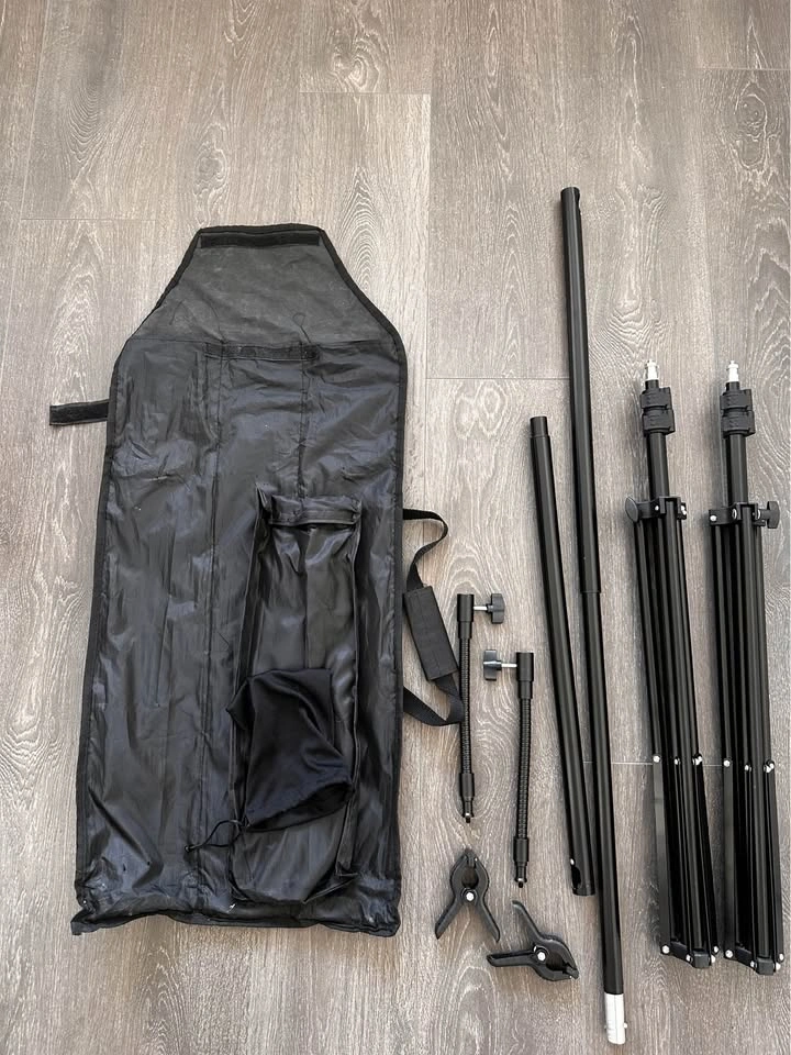 Studio Backdrop & Light Stand Kit – 2 Tripod Stands + Crossbar - photo 5