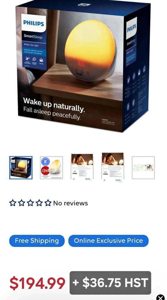 Philips Wake-Up Light Alarm Clock HF3520/01
