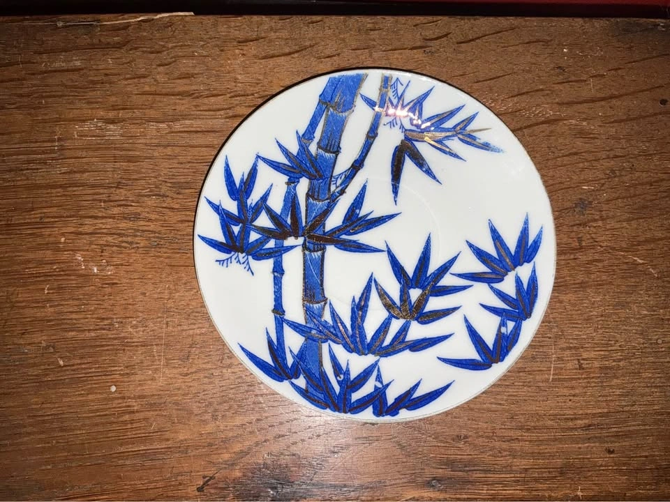 Vintage Japanese porcelain bamboo tea service - photo 3