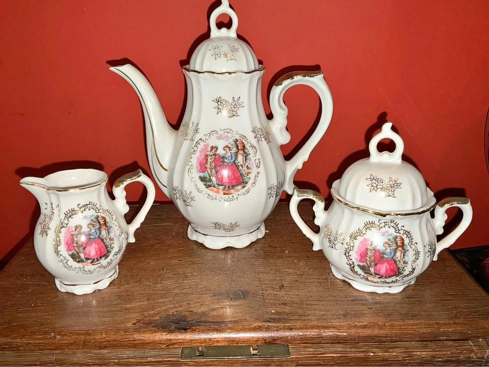 Mid Century Japanese porcelain demitasse / coffee service set