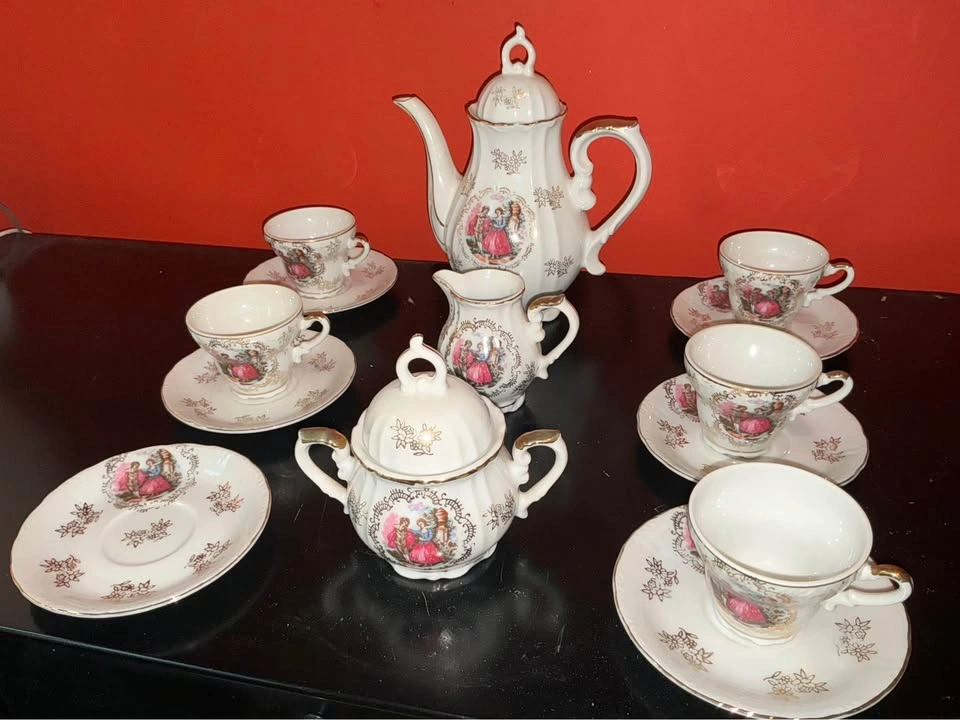 Mid Century Japanese porcelain demitasse / coffee service set - photo 2