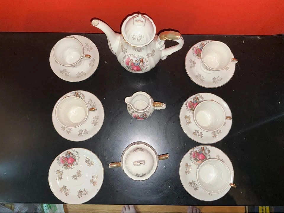Mid Century Japanese porcelain demitasse / coffee service set - photo 4