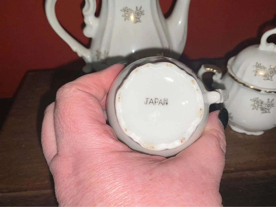 Mid Century Japanese porcelain demitasse / coffee service set - photo 5