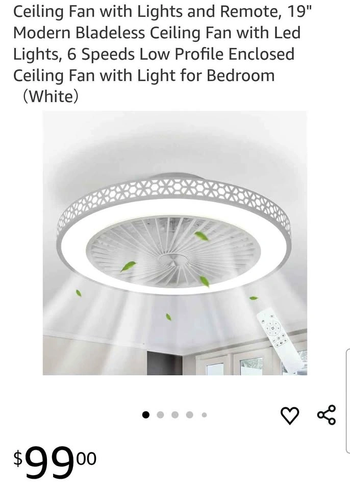 Ceiling light with fan new in box