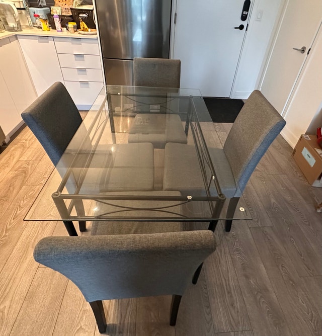 Glass Dining Table Set – $160 (need this gone ASAP) - photo 2